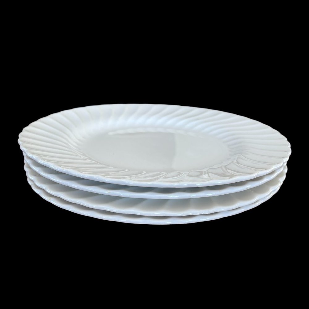 vintage Sheffield bone white dinner plates ( set of 4 )